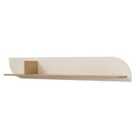 WANDREGAL Camel, 150 cm mit dekorativer Rückwand, Frühlingseiche + Macadamia - Eichefarben/Beige, Holzwerkstoff (150/24/24cm) - Beautysofa