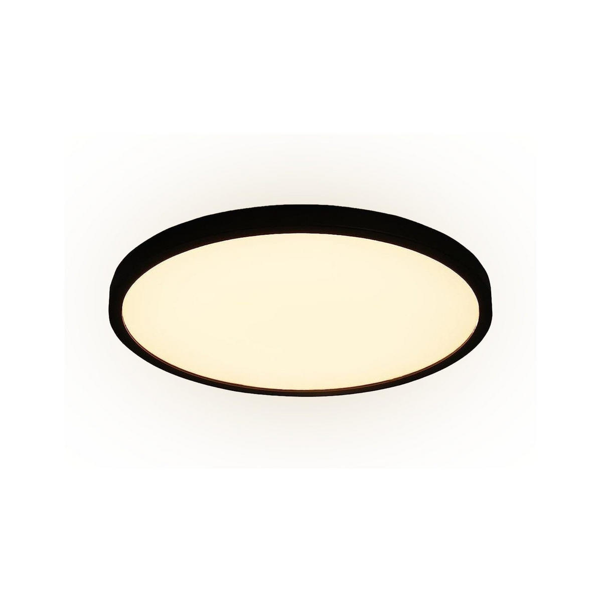 LED DECKENLEUCHTE Gibson 30/30/2 - Schwarz, Kunststoff (30/30/2cm) - Nettlife