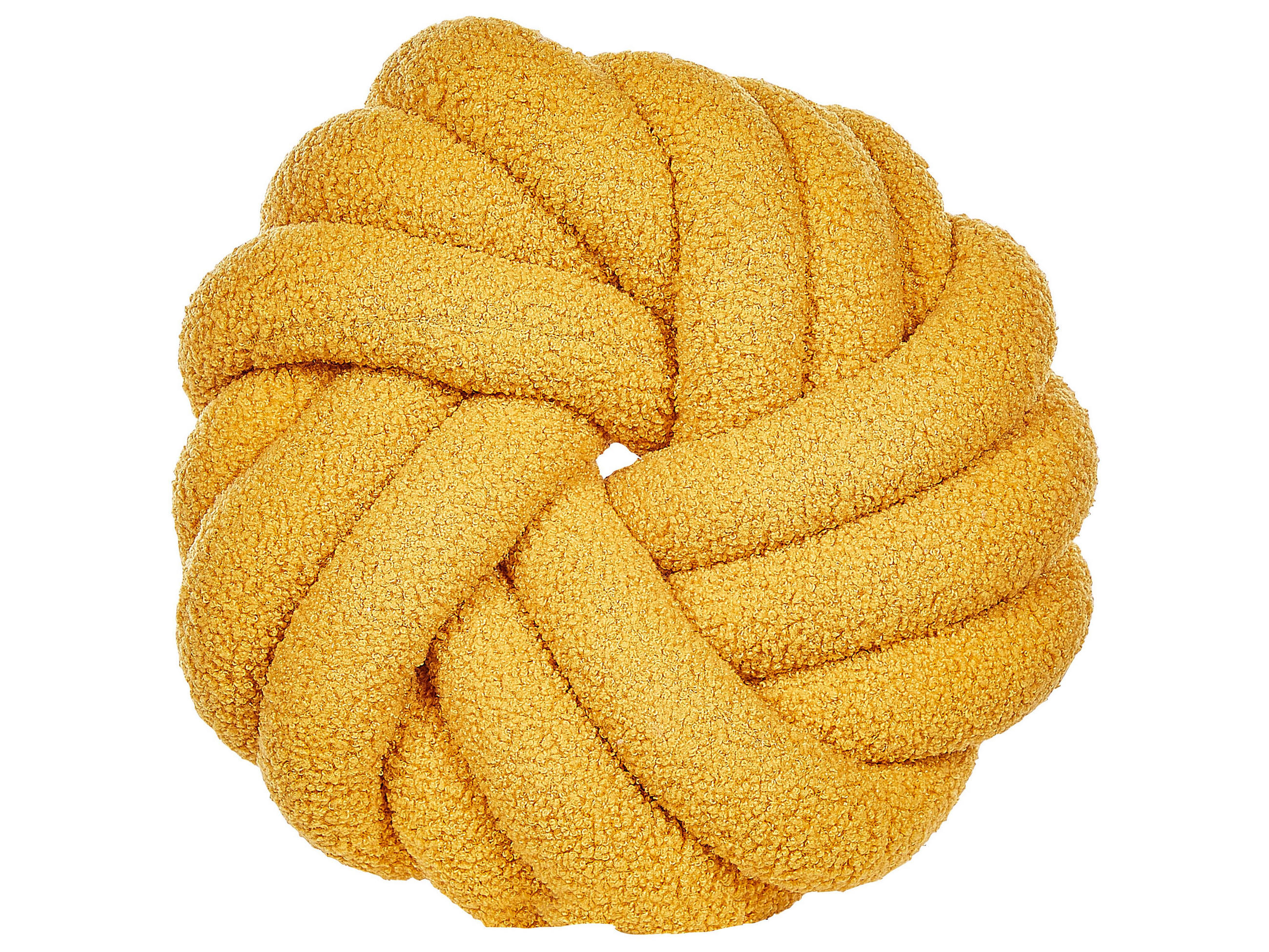 DEKOKISSEN Senfgelb 31/31 cm Akola - Dunkelgelb, Textil (31/31cm) - Beliani
