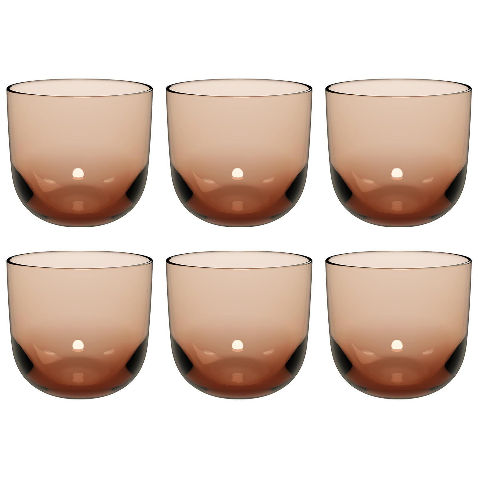 WASSERGLÄSER Like Glass Clay 280 ml 6er Set - Braun, Glas (0.28L) - like.Villeroy & Boch