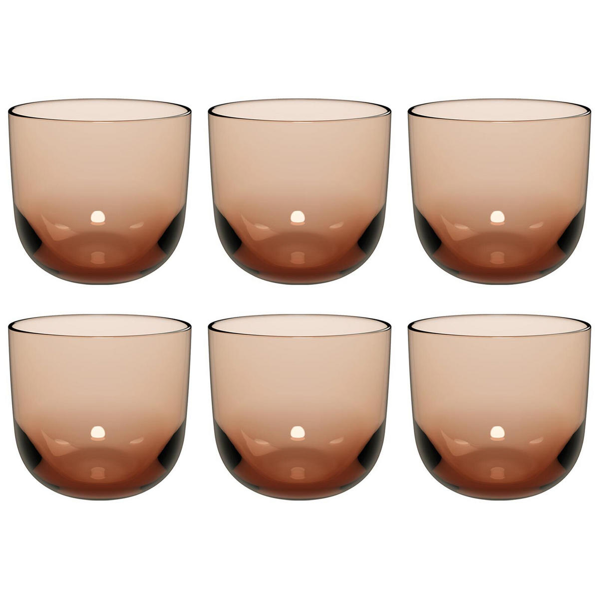 WASSERGLÄSER Like Glass Clay 280 ml 6er Set - Braun, Glas (0.28L) - like.Villeroy & Boch