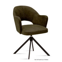 ARMLEHNSTUHL drehbar (8er-Set) Denies 59x87x61 Schwarz/Khaki - Dunkelgrün/Schwarz, Kunststoff (61/87/59cm) - 58aufmkessel