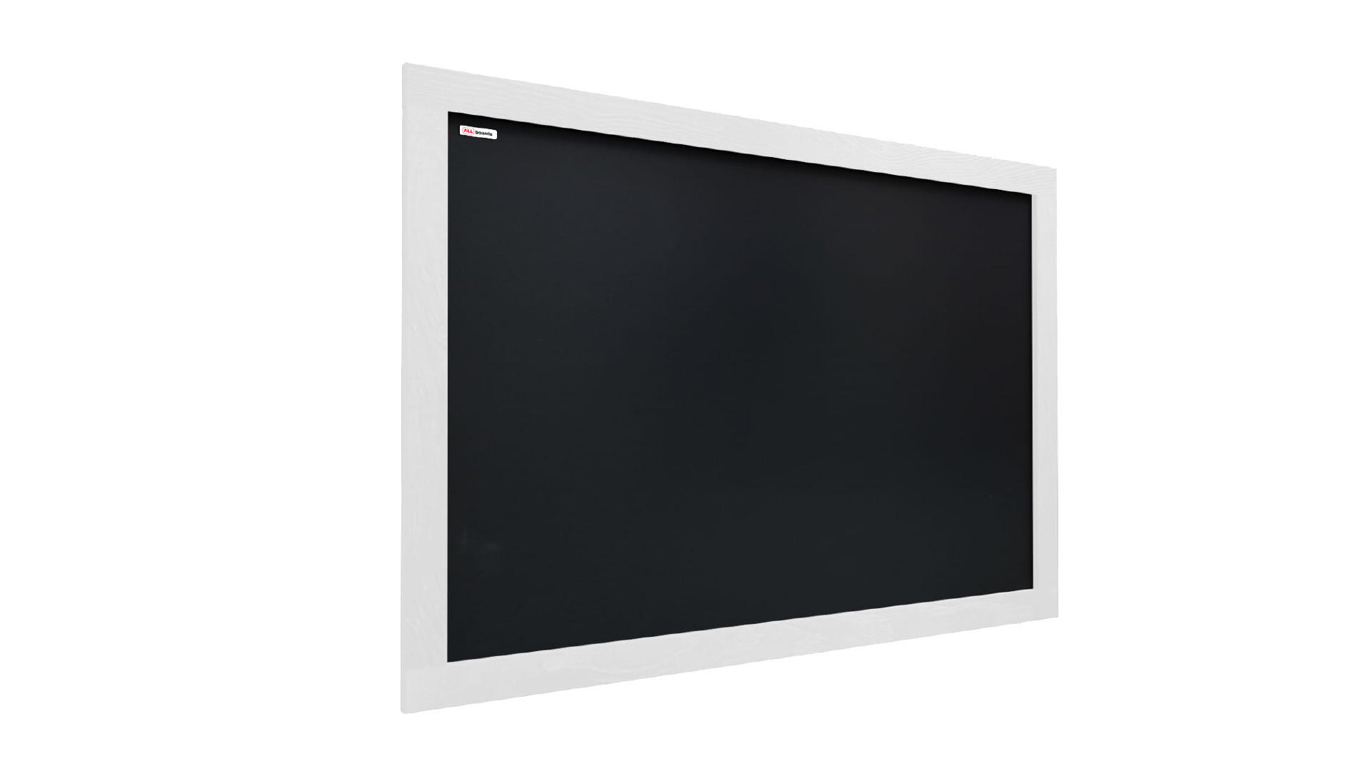 KREIDETAFEL mit weißem Holzrahmen 90x60cm - Schwarz, Holz (90/60/2cm) - ALLboards