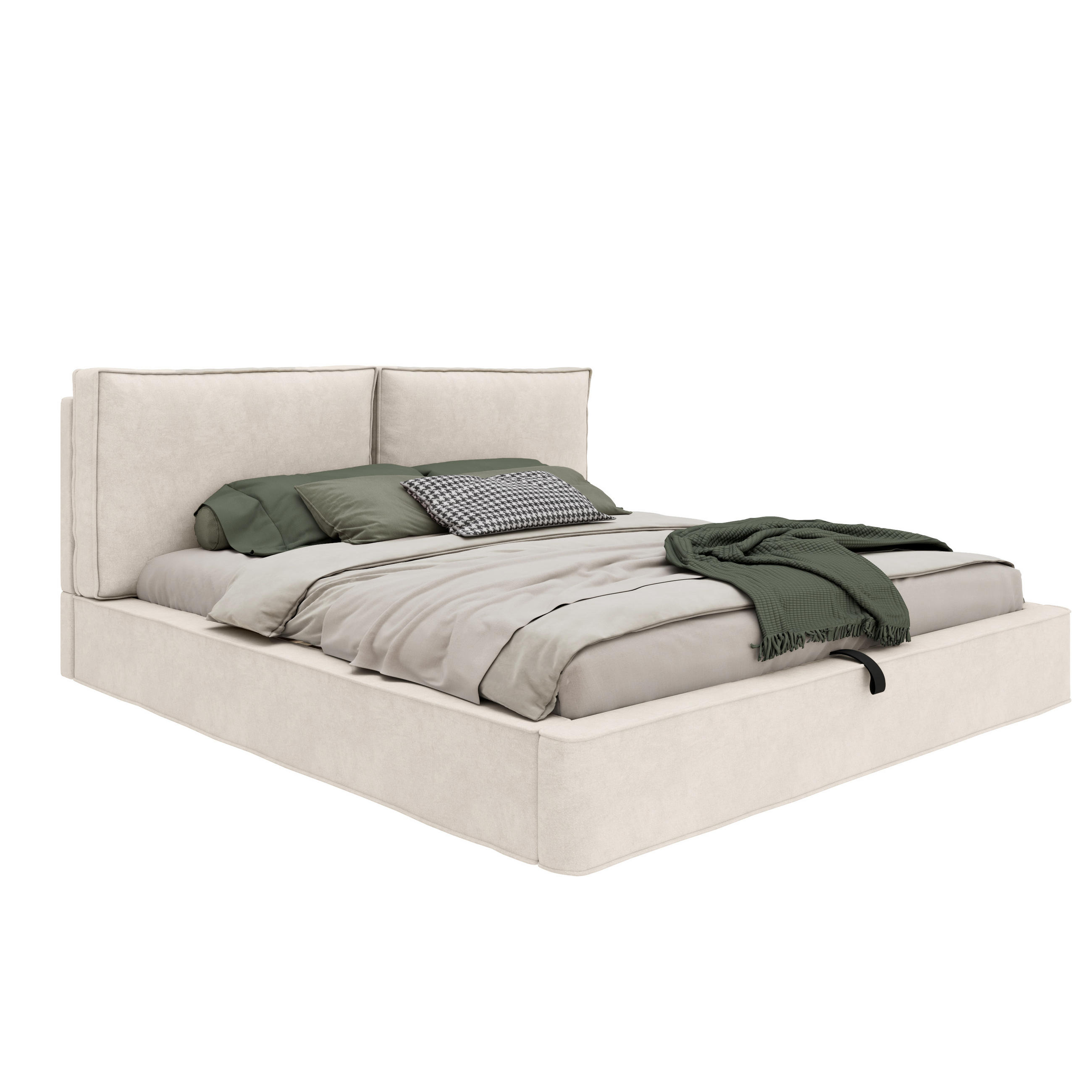 FLIEKS ČALOUNĚNÁ POSTEL 180x200 Béžová Chenille Matrace Hydraulika