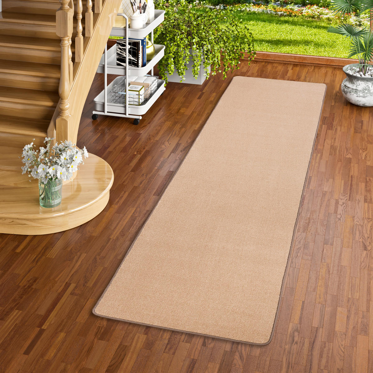 TREND VELOURS LÄUFER TEPPICH JOY - Cognac, Textil (80/320cm) - Snapstyle