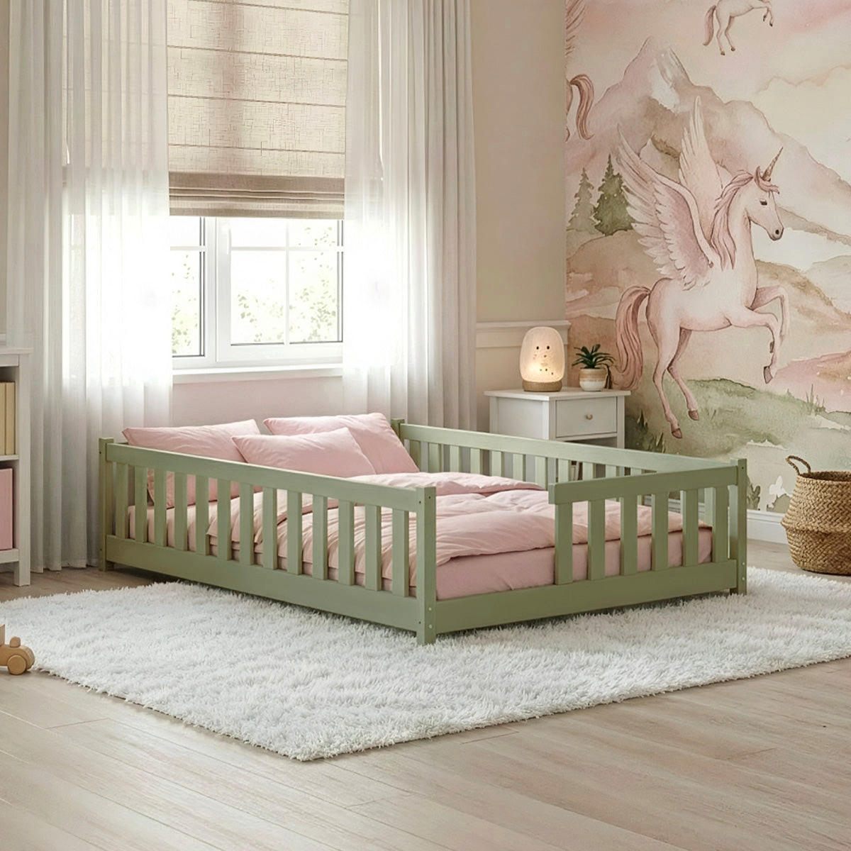 BETT 120/200 Théa Olive - Grün, Holz (120/200cm) - Petits-meubles