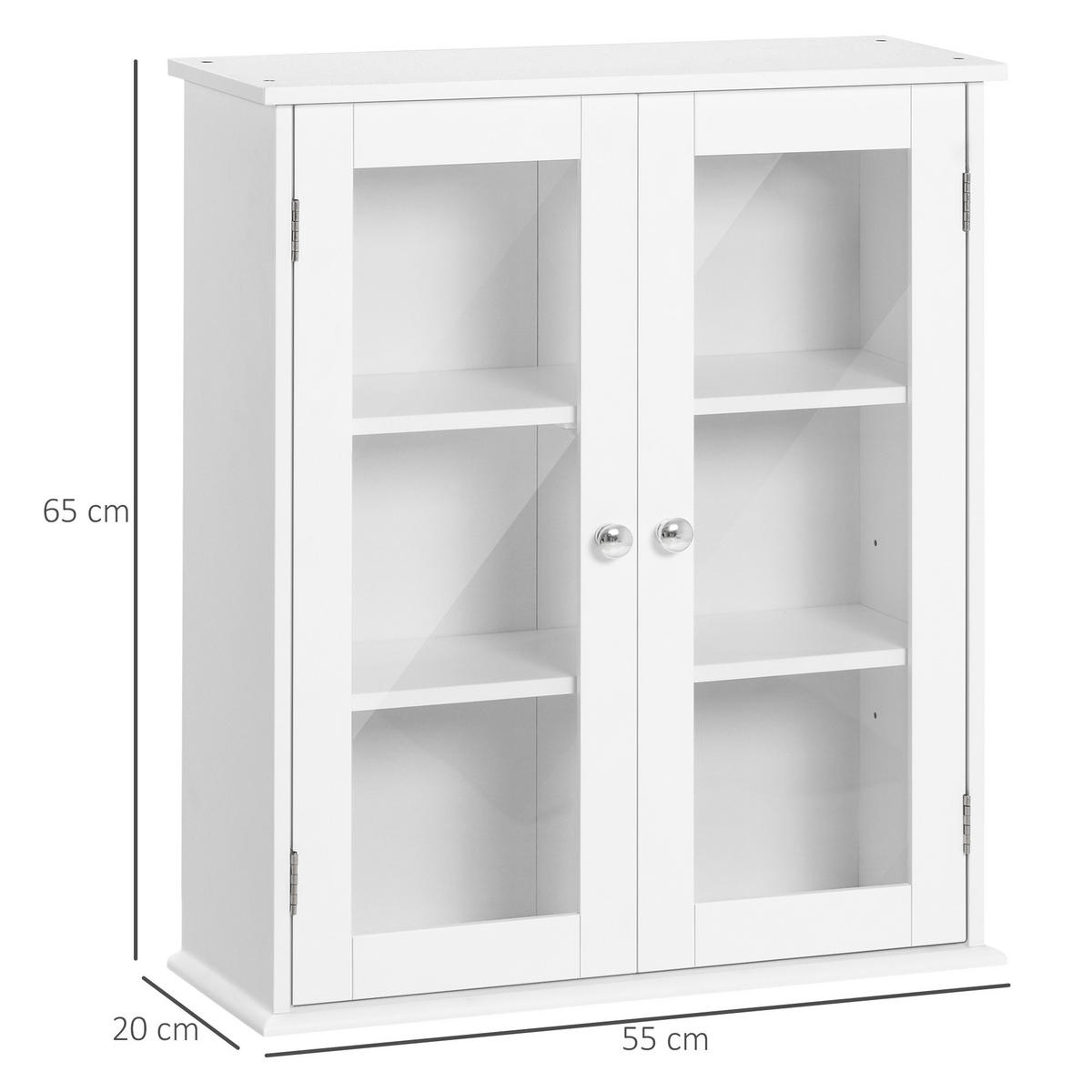 HÄNGESCHRANK Weiß 1 Stück - Weiß, Kunststoff (55/65/20cm) - GiPP