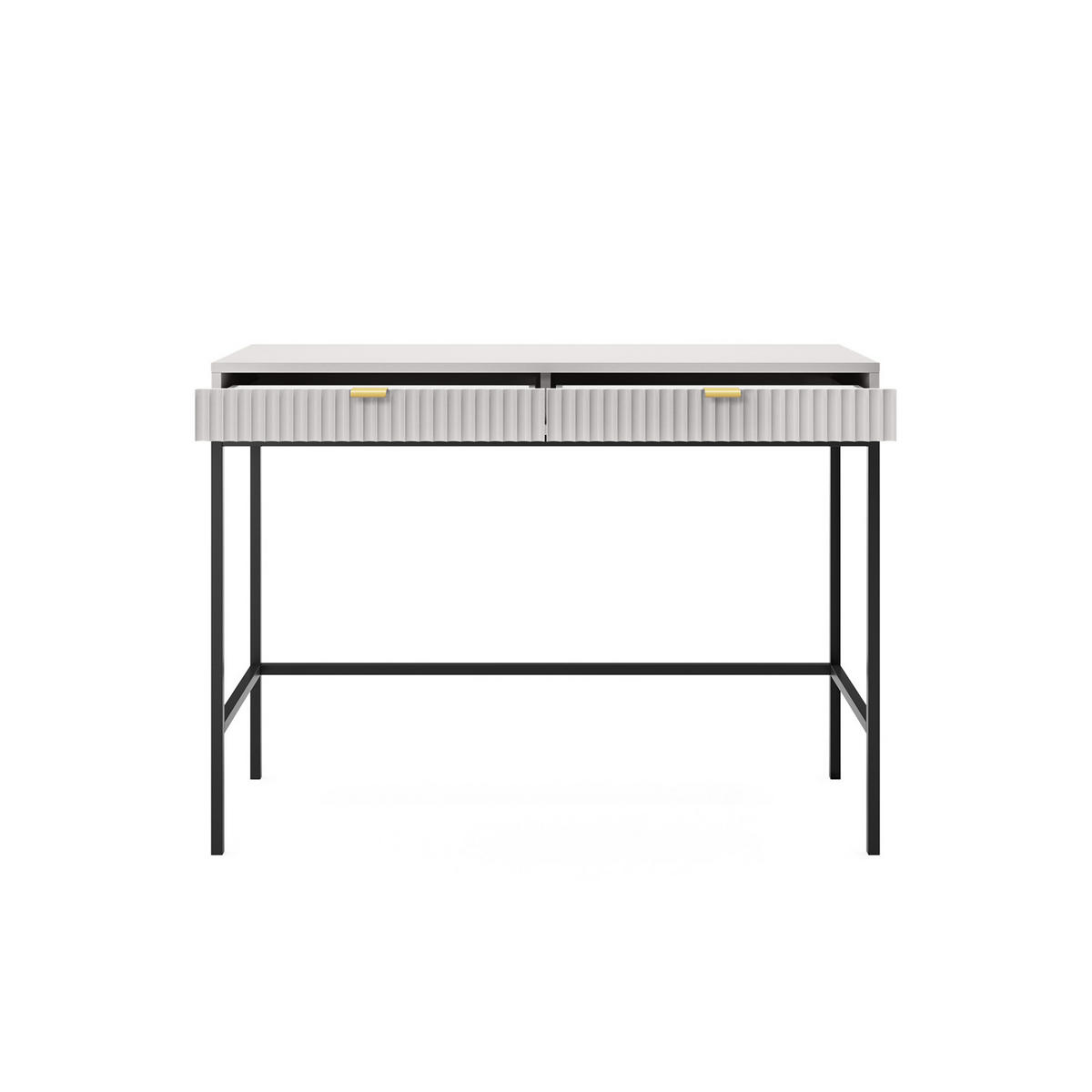 KONSOLENTISCH Vellore Grau 104 cm - Goldfarben/Schwarz, Holzwerkstoff/Metall (50/104/77cm) - Selsey