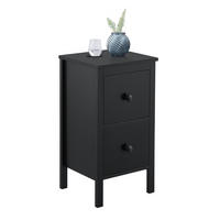 BEISTELLTISCH Urjala - Schwarz, Holzwerkstoff (25/27/52cm) - [en.casa]