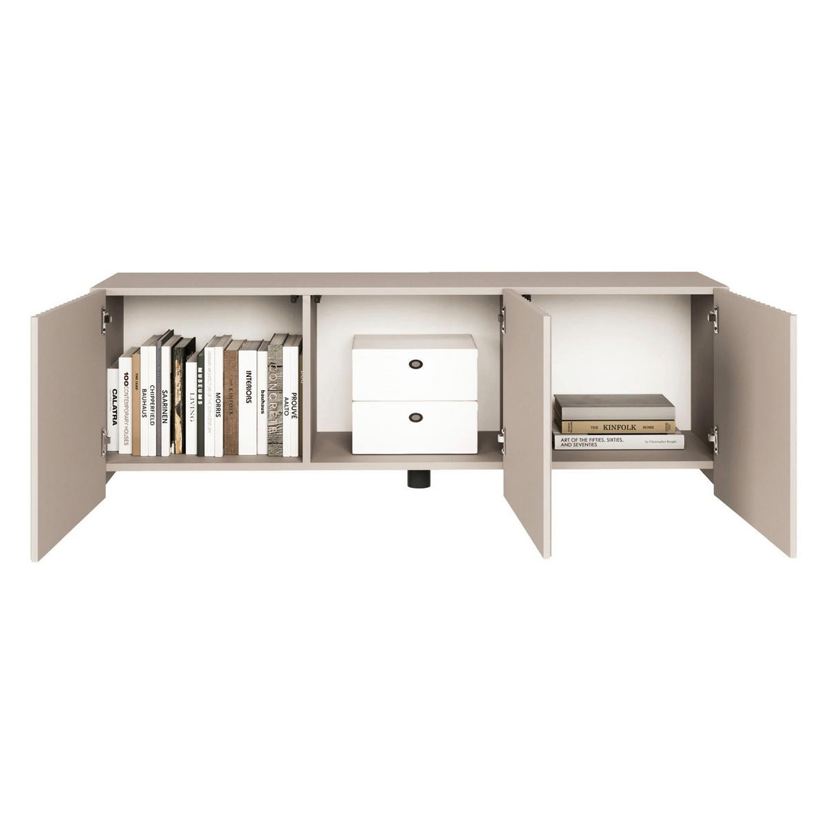TV stolík Sunds kašmírovo béžový 150/49/35 cm - béžová, kompozitné drevo (150/49/35cm) - Selsey