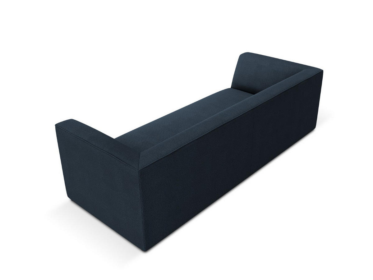 SOFA Ruby aus strukturiertem Stoff marineblau 3 Sitzplätze - Blau, Textil (93/69/232cm) - Micadoni