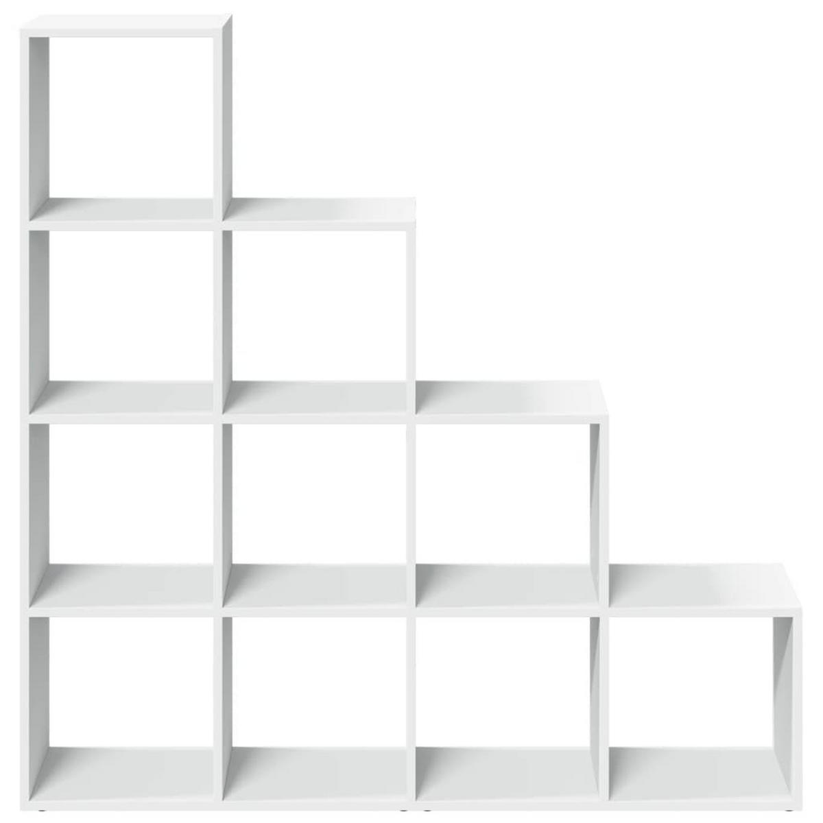 RAUMTEILER-BÜCHERREGAL 4 Stufen Weiss 131.5/29/131.5 Cm - Weiß, Holzwerkstoff (131.5/131.5/29cm) - vidaXL