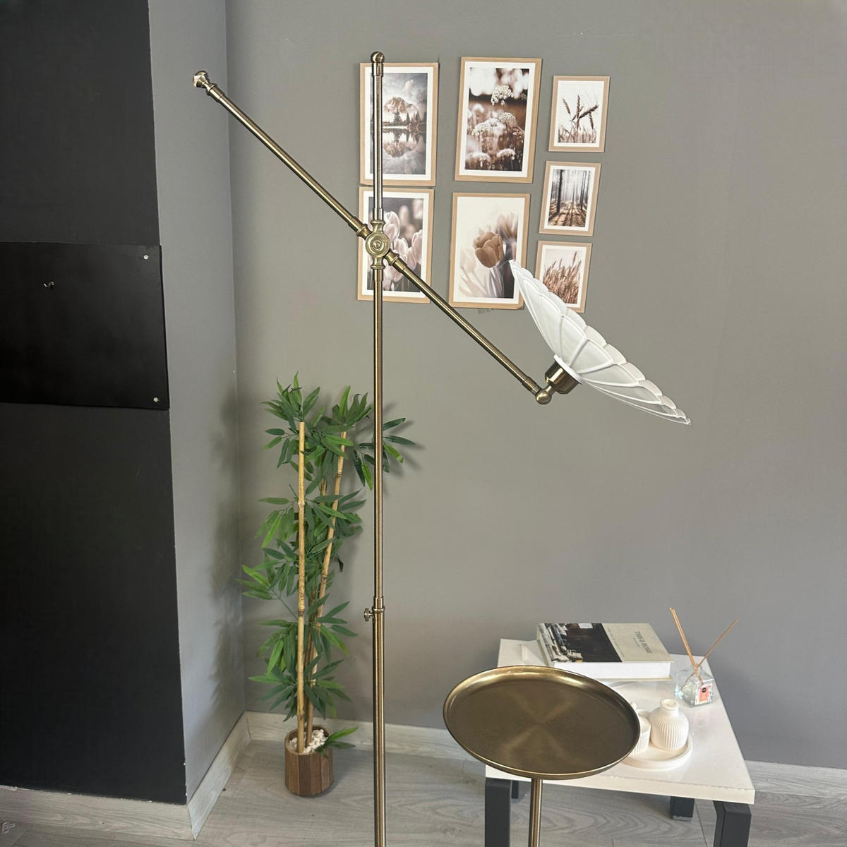 STEHLAMPE Uxelor 170 Cm - Messingfarben, Metall (30/30/170cm) - Bamyum