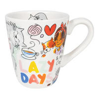 BECHER Katze in Bunt - 350 ml - Multicolor, Keramik (0.35L) - Blond Amsterdam