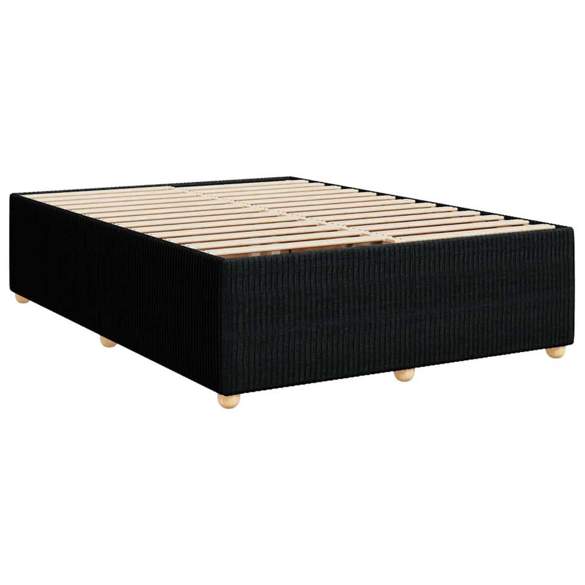 BOXSPRINGBETT 160/200 Cm Schwarz Gewebe - Schwarz, Textil (160/200cm) - vidaXL