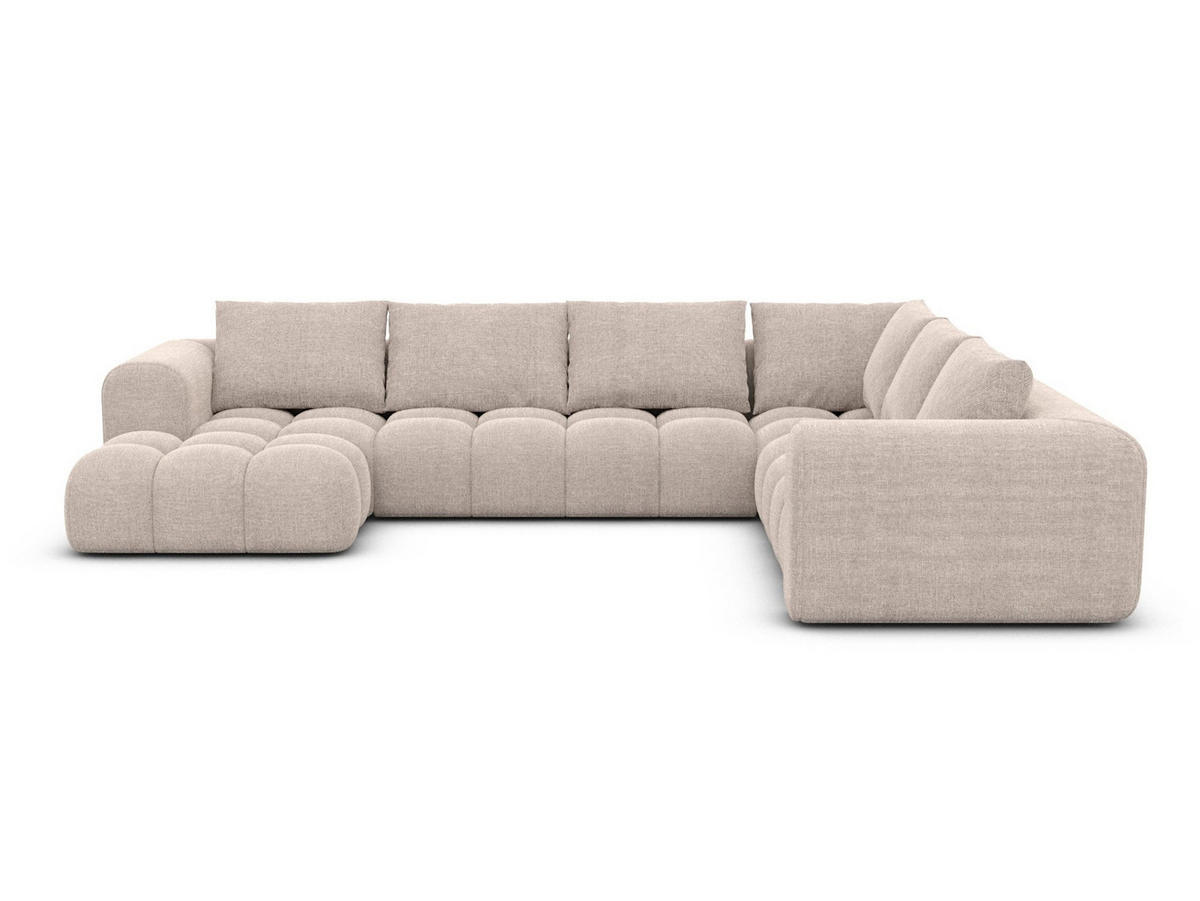 WOHNLANDSCHAFT Casaluna U-Form Beige Strukturstoff - Beige, Kunststoff (338/88/267cm)