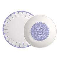 TAFELSERVICE Fleur Couleur Bleu 12er Set - Blau, Keramik (24/5.1/24cm) - Villeroy & Boch