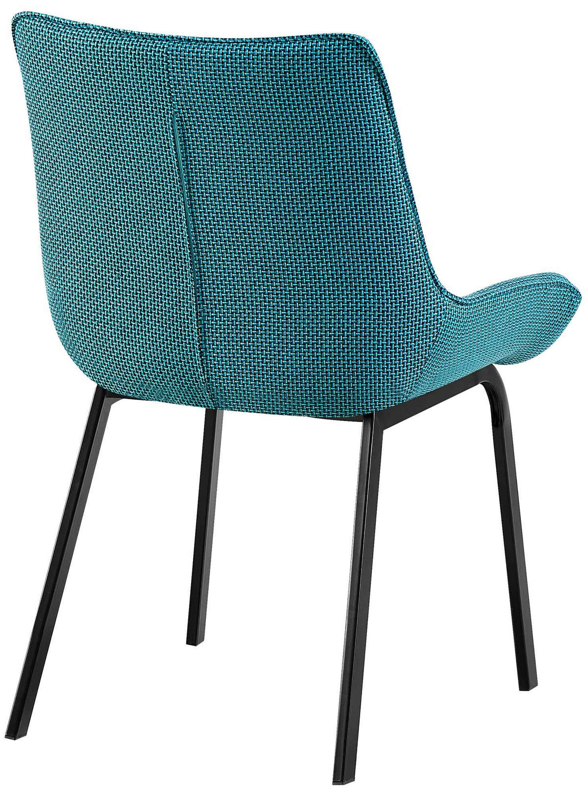 STUHL Stoff türkis - Türkis/Schwarz, Textil/Metall (58/84/57cm) - CLP