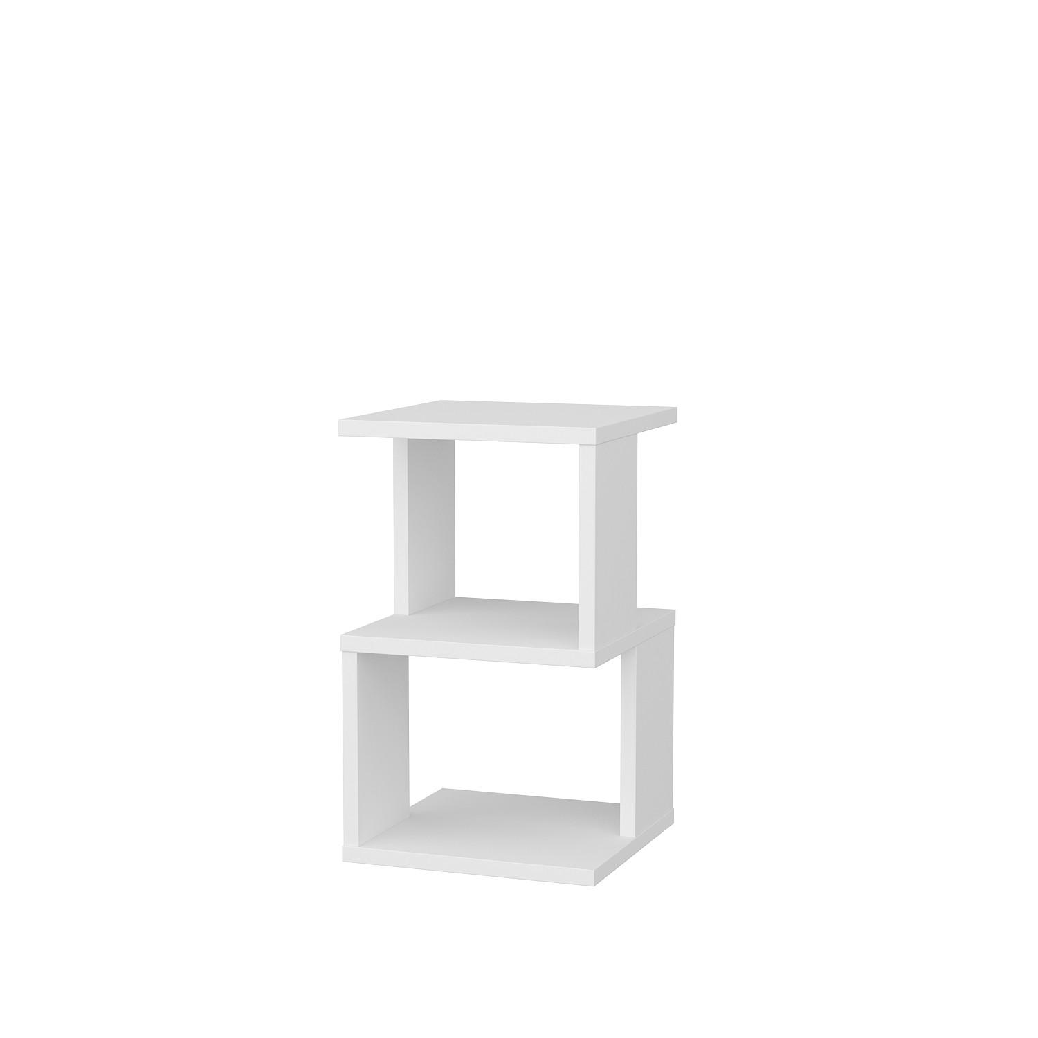 NACHTTISCH Carter Weiß - Weiß, Holzwerkstoff (29.5/49/29.5cm) - Decorotika