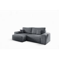 ECKSOFA Arona Xs Mit Schlaffunktion - Dunkelgrau, Holzwerkstoff/Textil (148/255cm) - Fun Möbel