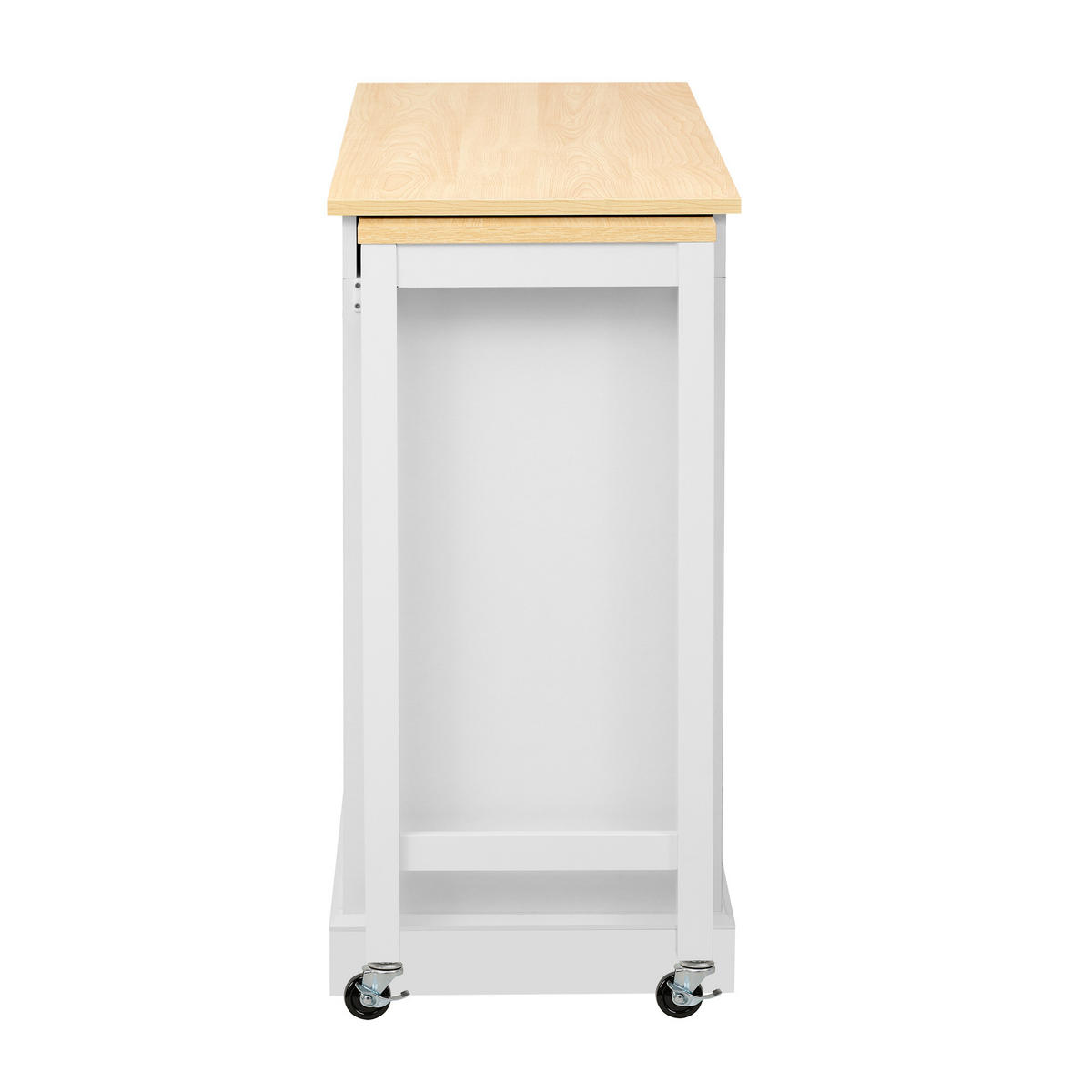 KÜCHENINSEL DE-41134 112-188/45/92 cm mit seitlich ausziehbarer Arbeitsplatte Weiß - Weiß, Holzwerkstoff (124.3/92/45cm) - ComfortXL