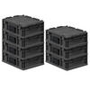 EUROBOX 7x NextGen Portable, HxBxT 13,5x30x40cm, 11 Liter, Schwarz - Schwarz, Kunststoff (30/13.5/40cm) - PROREGAL