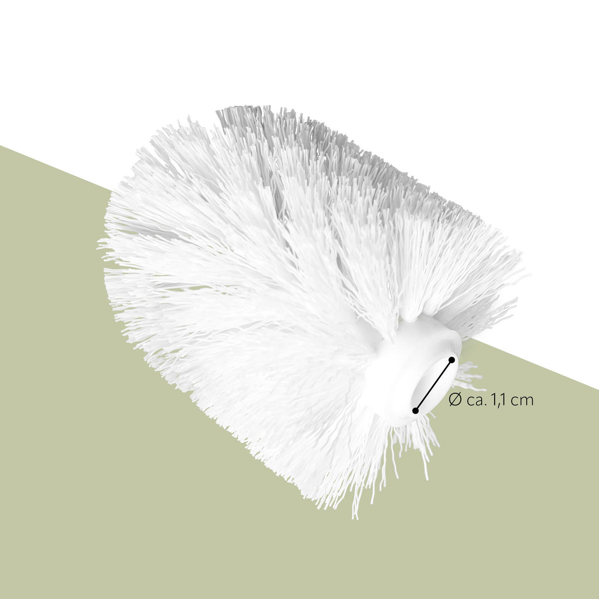 ERSATZ-BÜRSTENKÖPFE (2er Set), Kunststoff, schwarz - Weiß, Kunststoff (8/10cm) - eluno