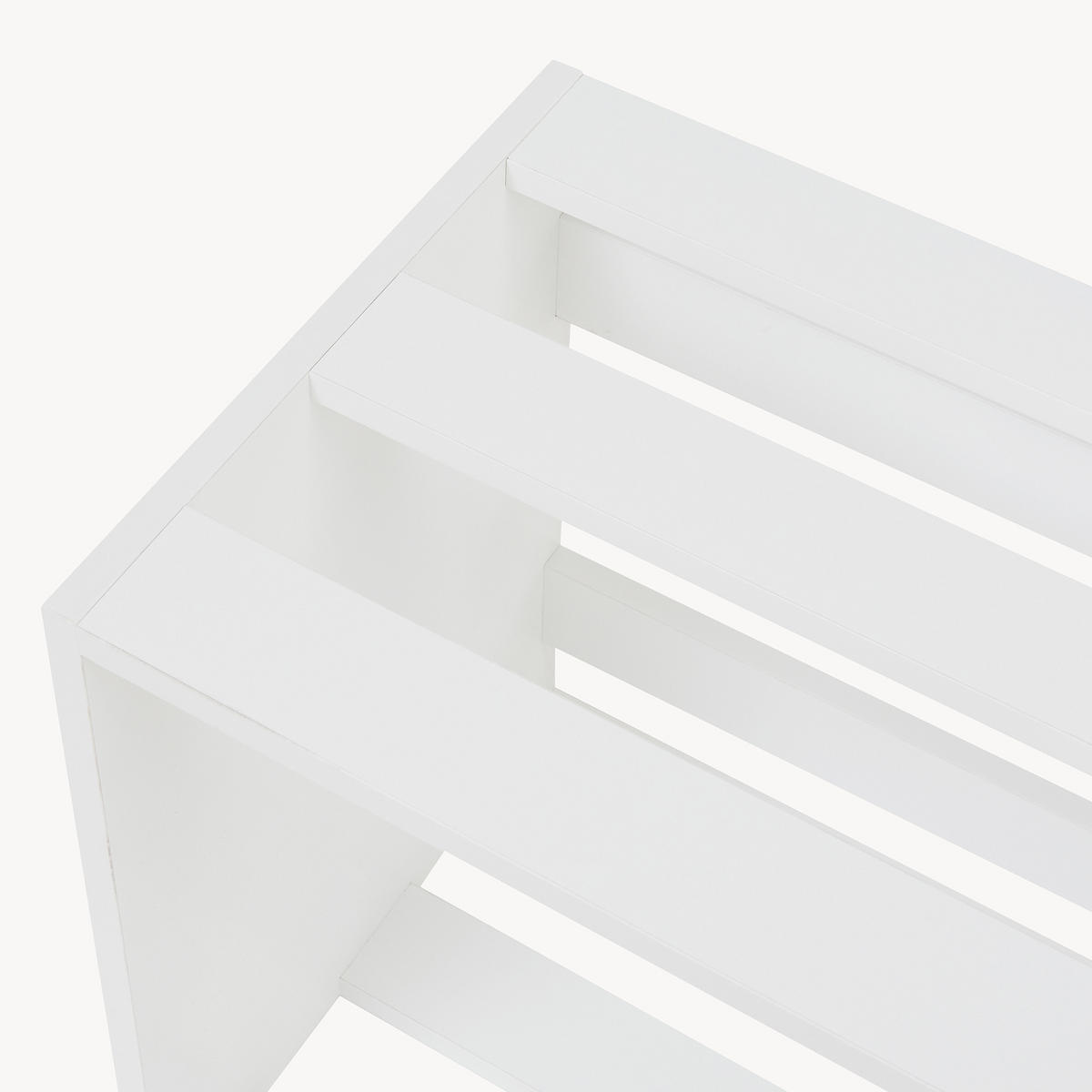 BEISTELLTISCH Rønde - Weiß, Holzwerkstoff (33/64/43cm) - [en.casa]