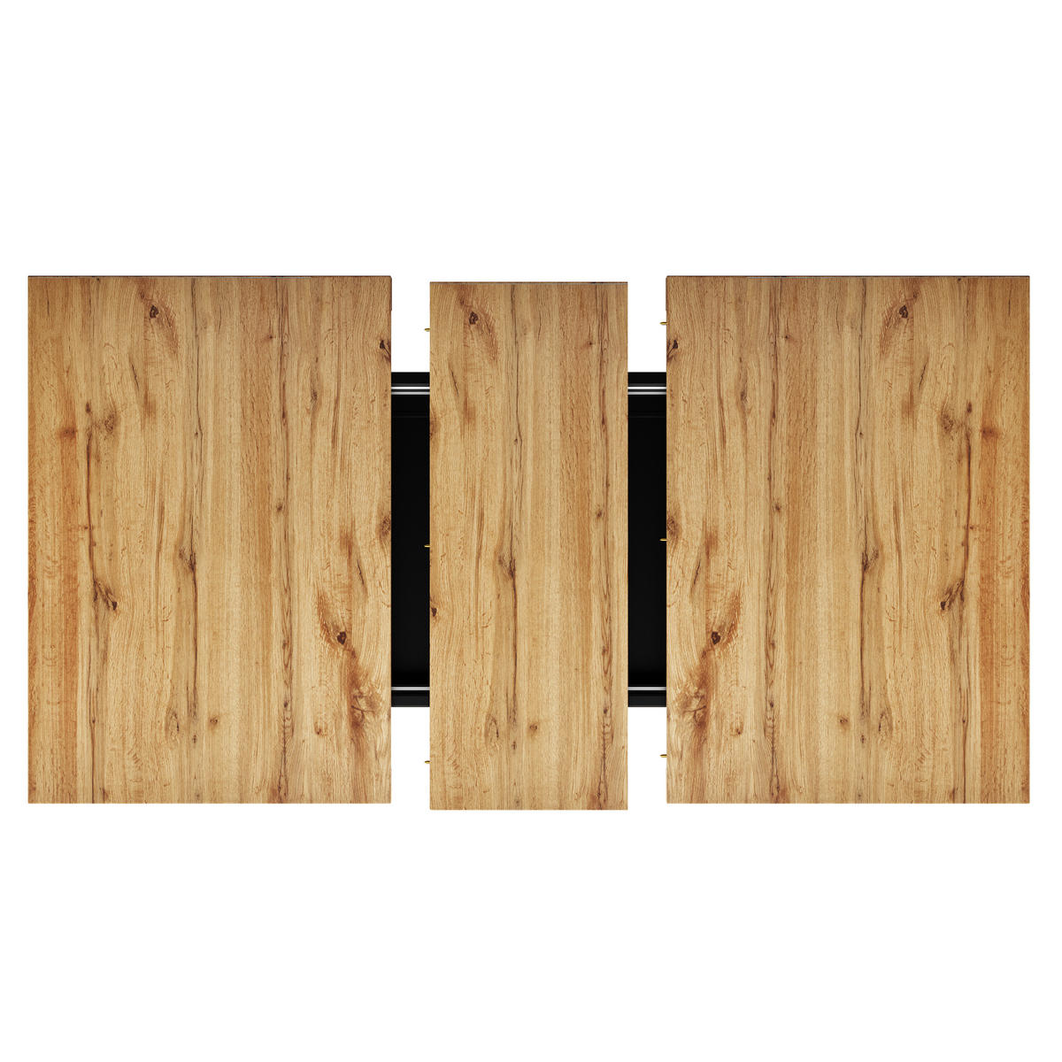 ESSTISCH Ausziehbar LED Stauraum Schwarz Holz - Schwarz, Metall (80/110/76cm) - FLIEKS