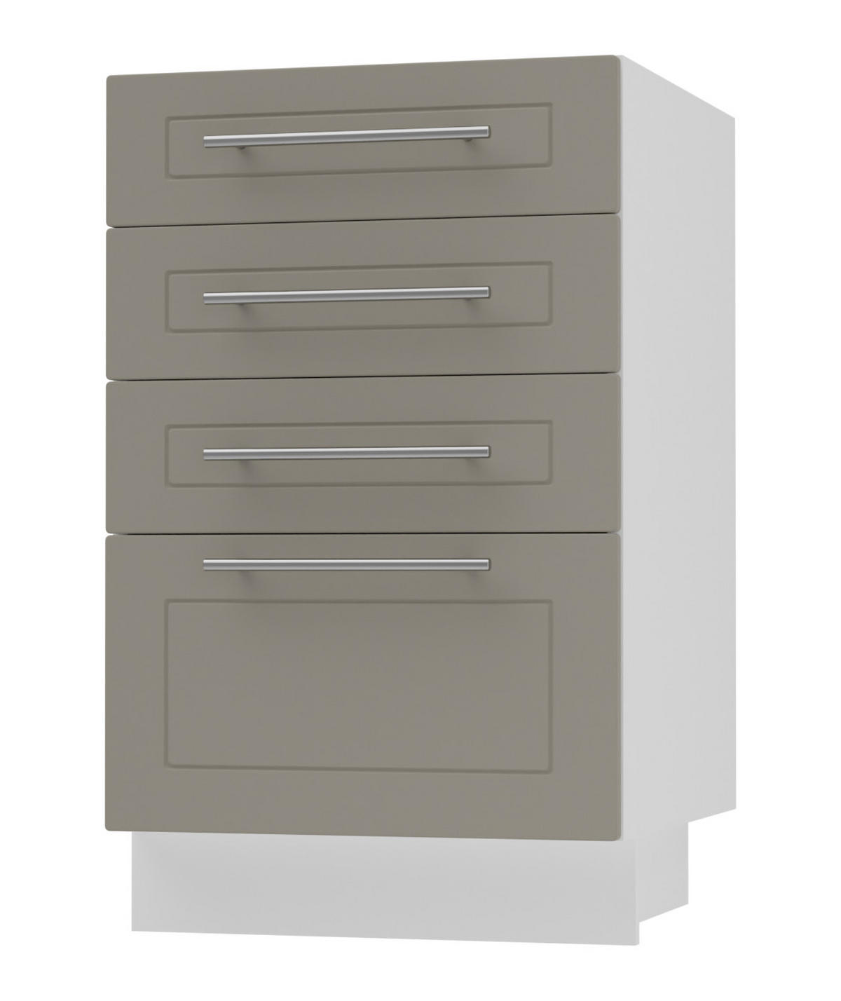 SCHUBLADENUNTERSCHRANK Kvantum D4A/40 Beige Matt / Weiß Matt 40 / 50 / 82cm - Beige/Weiß, Holz/Holzwerkstoff (40/82/50cm) - Feldmann-Wohnen