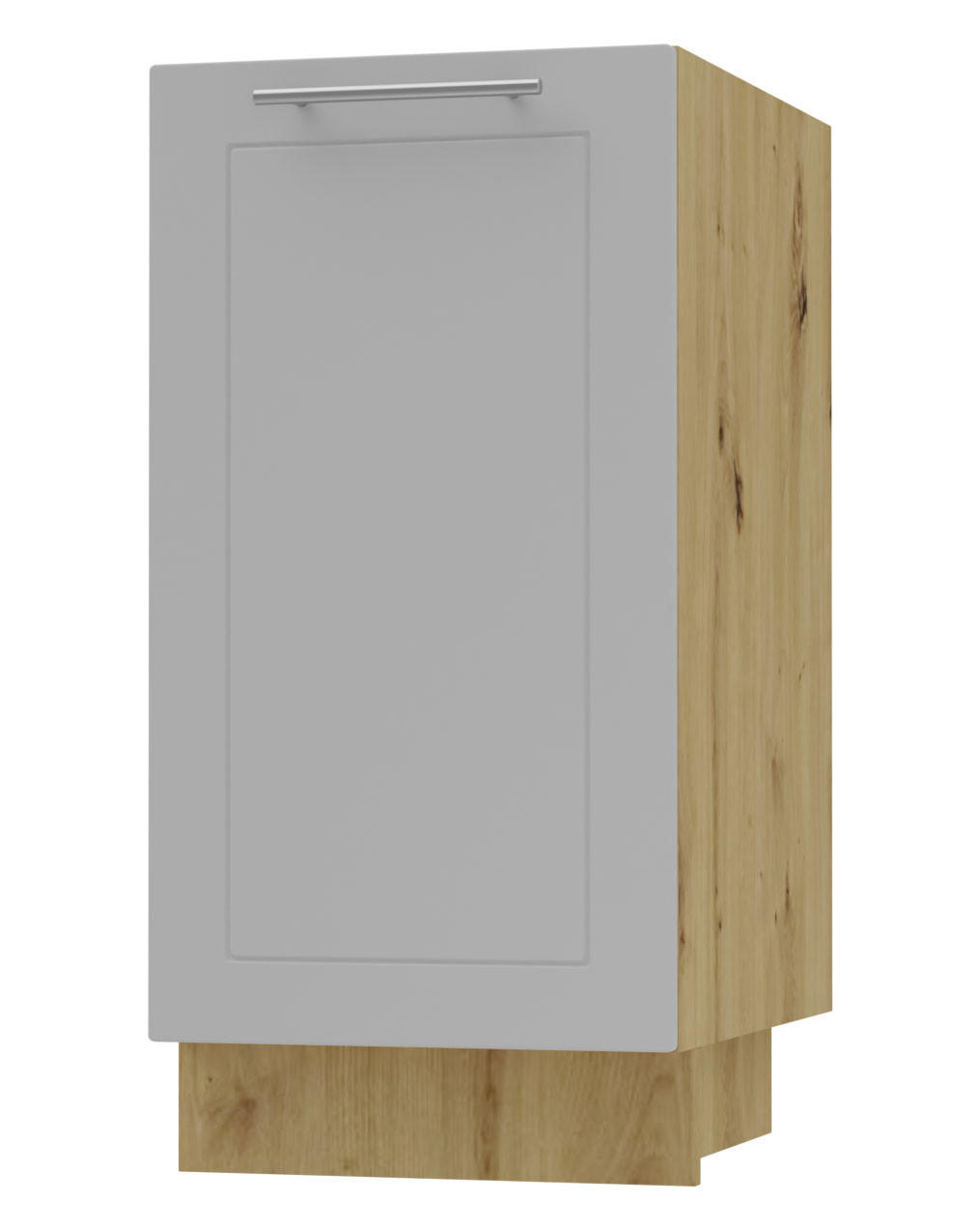 Feldmann-Wohnen Küchenunterschrank Grau, Eiche Artisan 40x82x50 cm