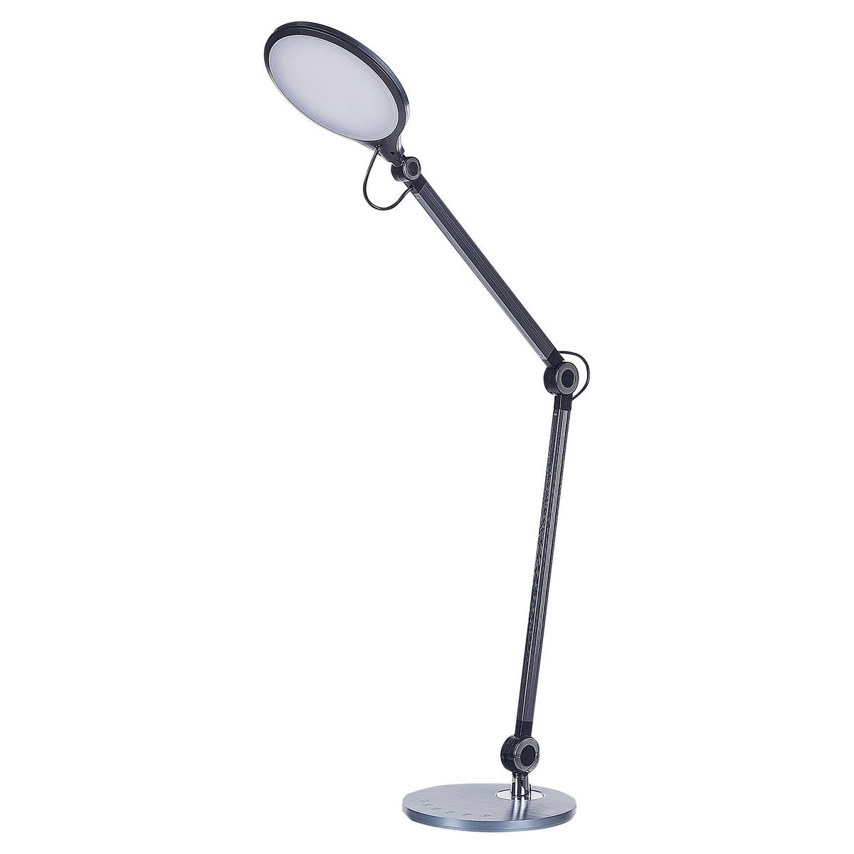 SCHREIBTISCHLAMPE Eridanus 20/50/34 cm - Schwarz, Metall (20/50/34cm) - Beliani