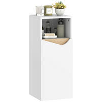 BADEZIMMERSCHRANK Weiß und Natur 30/30/71,5 cm - Weiß, Holzwerkstoff (30/71.5/30cm) - PANGIVO