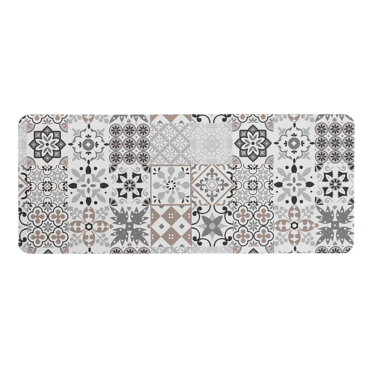 BADEMATTE Muster 50/120 cm - Beige/Grau, Textil (50/120cm) - Douceur d´intérieur