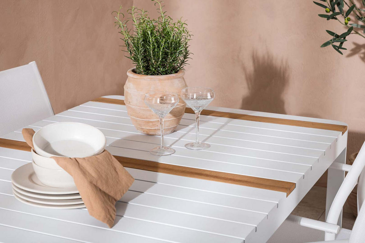 GARTENSET weiß - Weiß, Holzwerkstoff - ebuy24