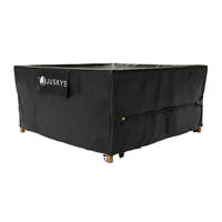 GARTENMÖBELABDECKUNG CoverSafe Pro schwarz - Schwarz, Kunststoff (200/90/200cm) - Juskys