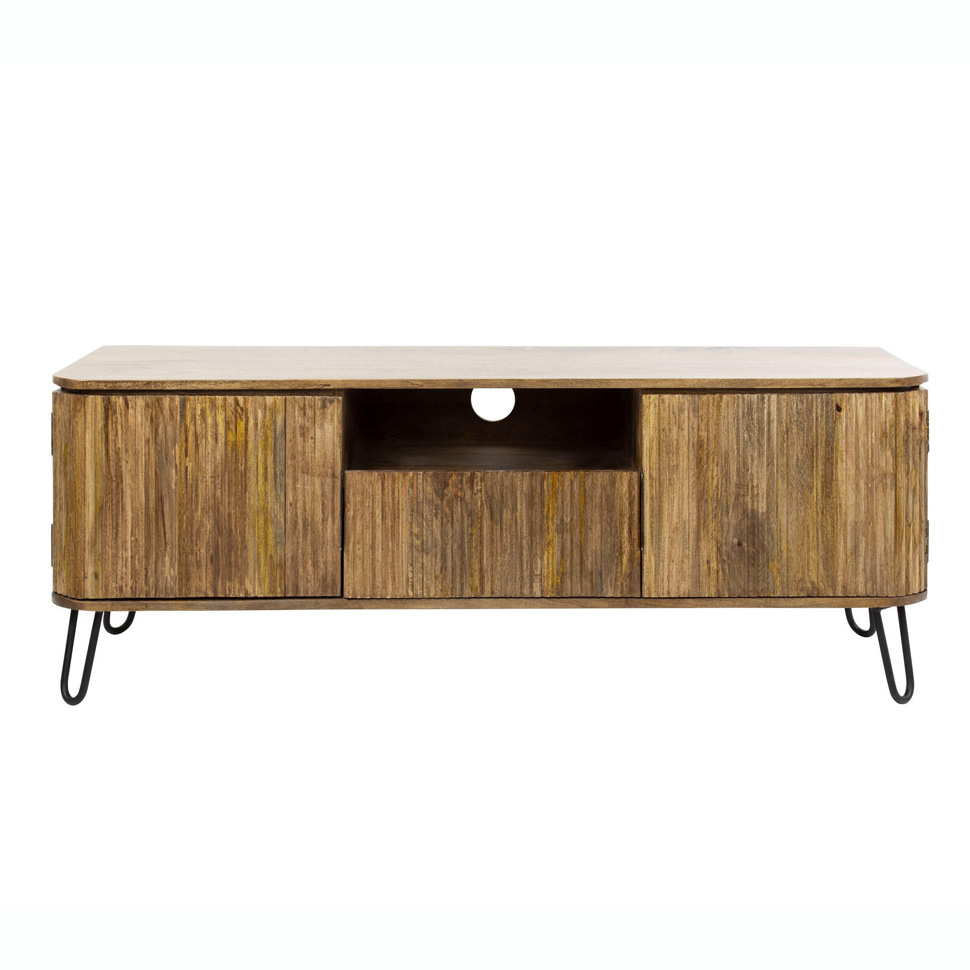 TV-MÖBEL Wave Braun/Schwarz 40/135/50 cm - Braun, Holz (135/50/40cm) - Hoyz Collection