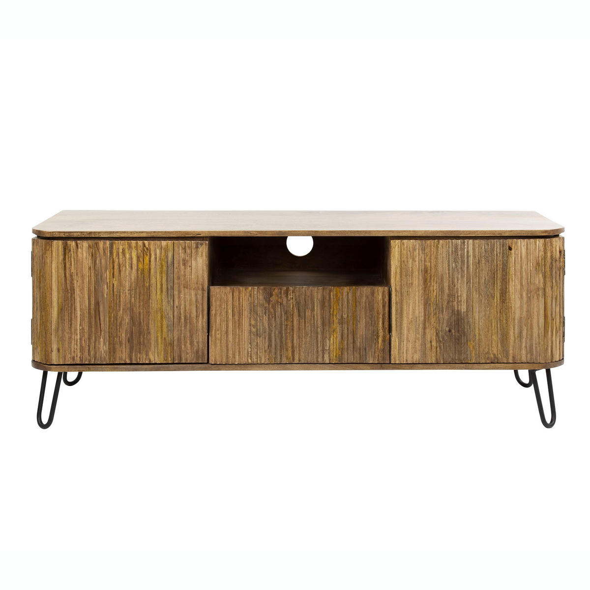 TV-MÖBEL Wave Braun/Schwarz 40/135/50 cm - Braun, Holz (135/50/40cm) - Hoyz Collection