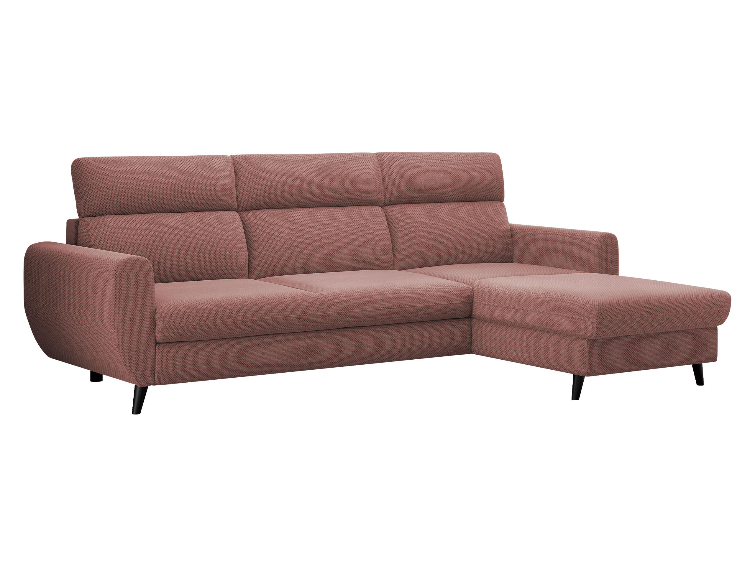 ECKSOFA Torro Mini, Seite: Rechts - Rosa, Holz/Textil (258/168cm) - MIRJAN24