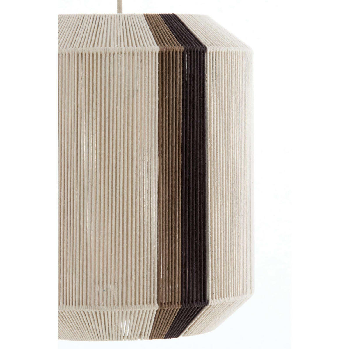 HÄNGELAMPE Kozana Weiß 36/36/43 cm - Weiß, Textil (36/36/43cm) - Light & Living