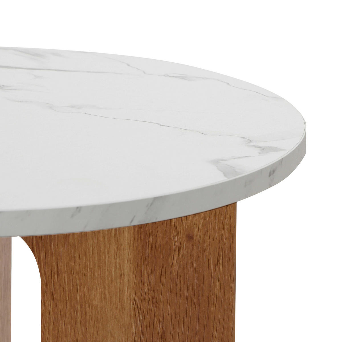 COUCHTISCH, helles Holzeffekt - Beige, Holz (50/50/40cm) - Oviala