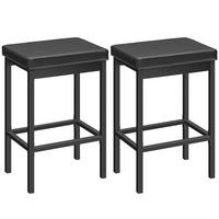 BARHOCKER 2er-Set Schwarz 63 cm - Schwarz, Kunststoff (40/63/28cm)