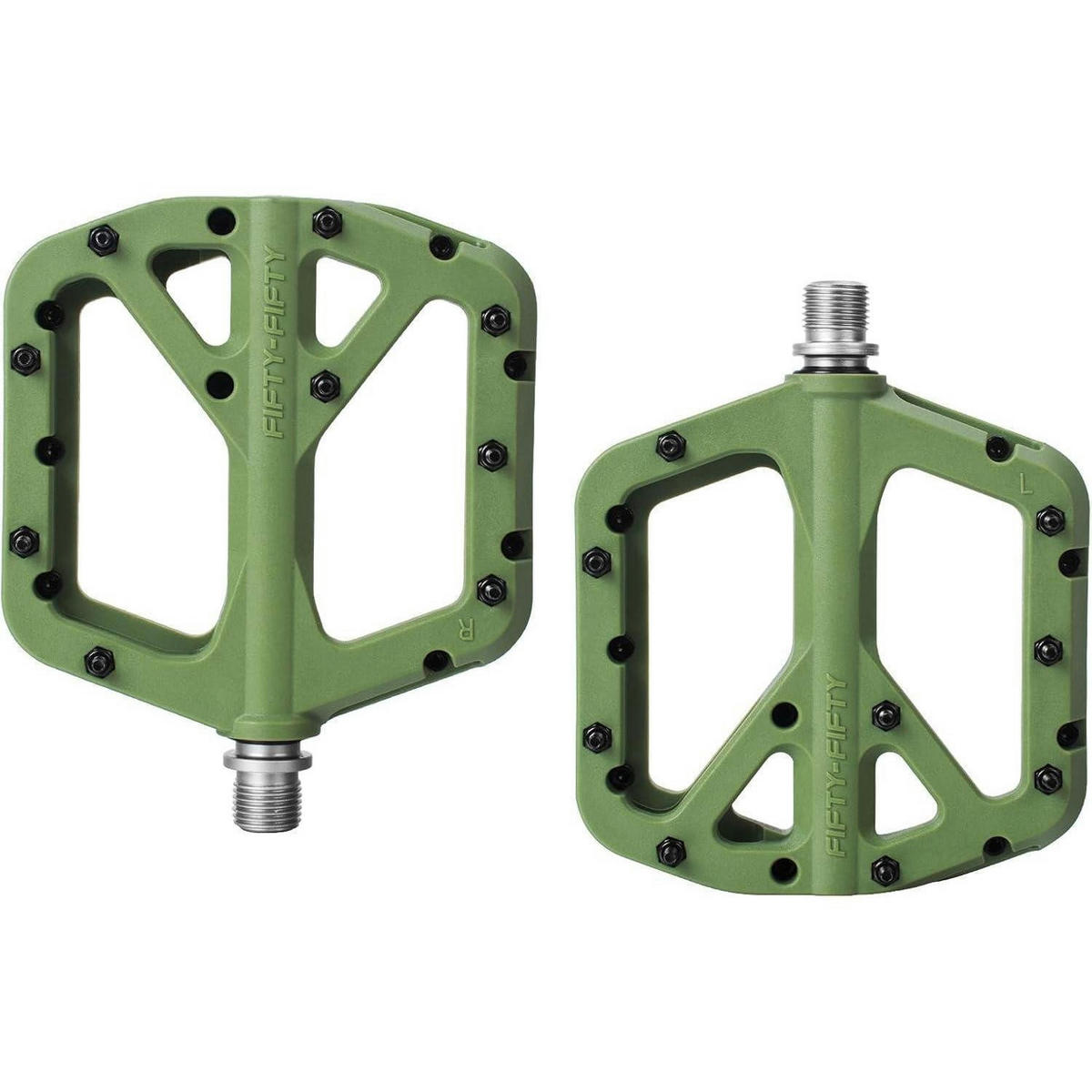 FAHRRADPEDALE Nylon Composite Olive Grün - Olivgrün, Kunststoff (10.6/1.5/10.4cm)