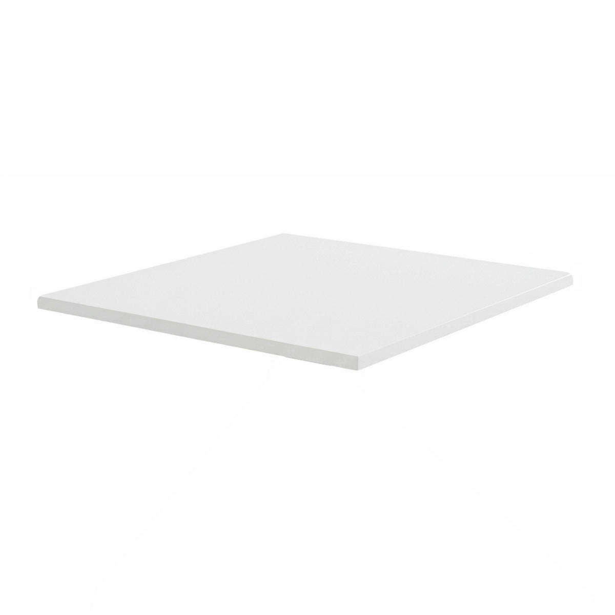 TISCHPLATTE quadratischer 60 cm, Weiß - Weiß, Holzwerkstoff (60/60/2cm) - Oviala