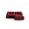 MODULARES-ECKSOFA rechts Bellis aus Samt dunkelrot 3 Sitzplätze - Dunkelrot, Textil (157/191cm) - Micadoni