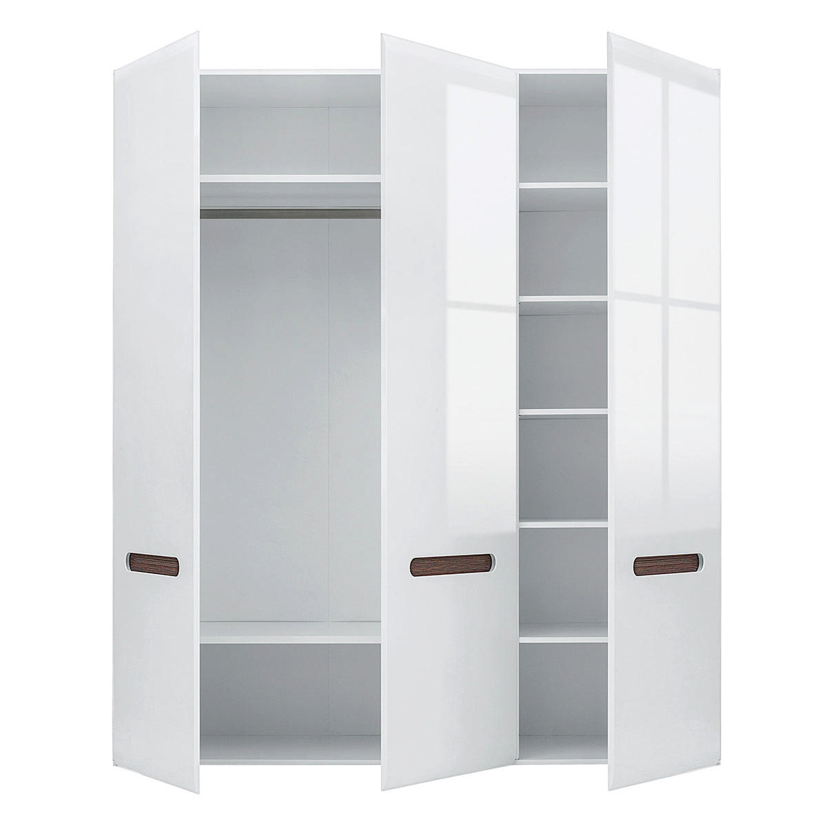 SCHRANK 3 Türen Darrel Weiß - Weiß, Holzwerkstoff (180/210/57cm) - Petits-meubles