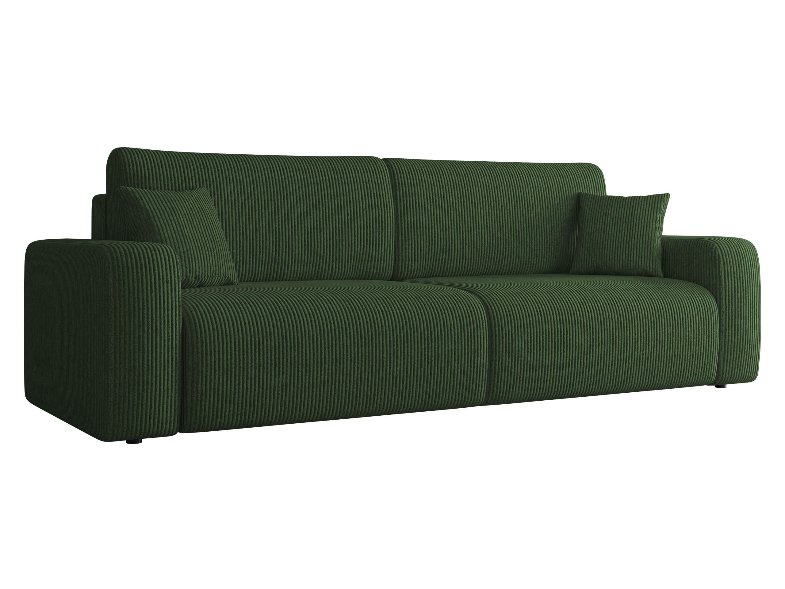 SCHLAFSOFA Piano Cord - Schwarz/Grün, Holz/Kunststoff (245/82/92cm) - MIRJAN24