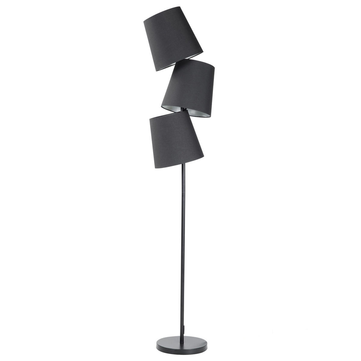 STEHLAMPE Rio Grande 24/24/164 cm - Schwarz, Metall (24/24/164cm) - Beliani