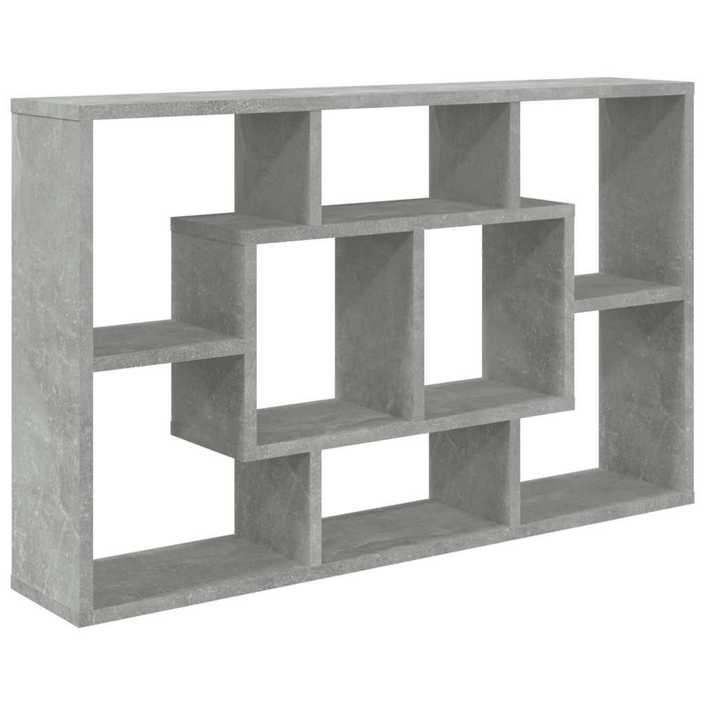 WANDREGAL Betongrau 85/16/52,5 Cm Holzwerkstoff - Grau, Holz/Holzwerkstoff (85/52.5/16cm) - vidaXL