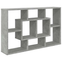 WANDREGAL Betongrau 85/16/52,5 Cm Holzwerkstoff - Grau, Holz/Holzwerkstoff (85/52.5/16cm) - vidaXL